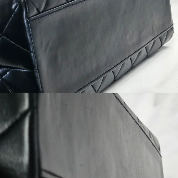 Chanel Black Quilted Leather Shoulder Bag Silver Hardware​Authentic Vintage Chan - Picture 9 of 12